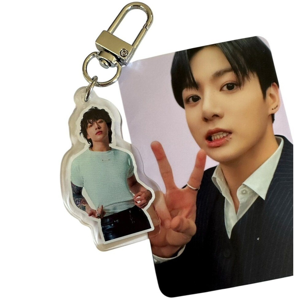 Jungkook Keychain BTS Bias Idol Kpop Merch Accessory Army BT21